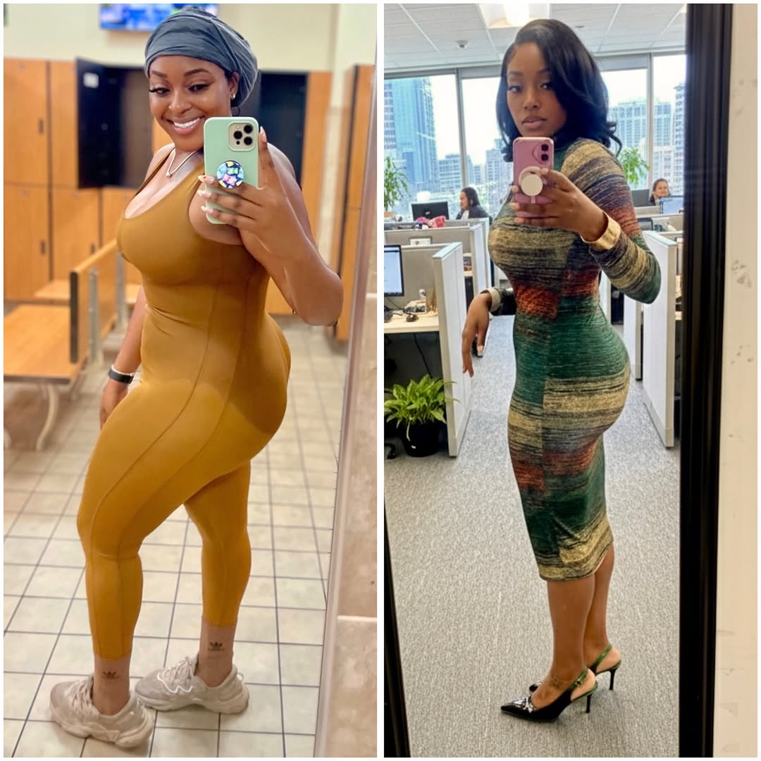 Mia J. before and after weight loss transformation